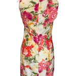 I.N. Studio Pink, Red, Green, Yellow, Cream Floral Sleeveless Mini Dress Size 4P Pink Photo 4