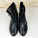 Stuart Weitzman Stepmistress Hidden Wedge Lace-up Bootie 6.5M Black Leather Goth Photo 4