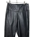 Athleta All Over Gleam Tight Vegan Leather Pants Black Size XS Cropped Photo 2