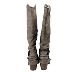 Maurice's Brown Leather Block Heeled Carmen Hooded Wide Calf Tall Boots Size 7.5M Photo 9