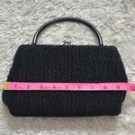 Black Vintage Plastic candy Dot Gold Purse beaded Retro Handbag 1960s Hand Bag Photo 6