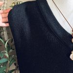 Velvet by Graham & Spencer Black Wool Blend V Neck Sleeveless Sweater Photo 2