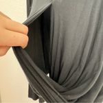 American Eagle soft and sexy black long bell sleeve v-neck drapey blouse, size S Photo 4