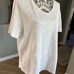 Chico's Chico’s Size 2 Large White Hi Lo Short Sleeve Top Photo 1