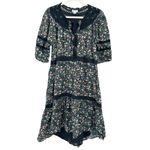 Sundance  Womens Boho Peasant Isadora Blooms Tassel Ditsy‎ Floral Midi Dress PL Photo 1