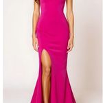Nookie Jasmine One Shoulder Gown, Neon Pink, Medium Photo 0