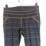 Athleta  Black Striped Relay Capri Cropped Leggings Women Sz S Photo 1