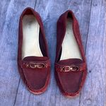 Coach  fortunata maroon suede loafers Photo 1