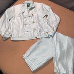 Hunt Club Silk Petite Vintage 80s Women's Satin Tracksuit Jacket Pants Photo 0