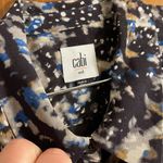 CAbi  Starry Night Ruffle Chiffon Printed Woman's Blouse Size Medium Photo 2