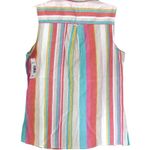Pendleton  Pink Multicolor Stripe Button Down Sleeveless Blouse Shirt Size Medium Photo 1