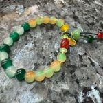 NWOT Green Yellow and Red Beaded Bracelet Photo 1