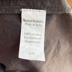 World Market Black Neutral Cotton Eyelet Lace V Neck Chuimui Balloon Sleeve Sz M Size M Photo 11