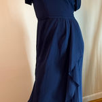 Celebrate DB Studio Off The Shoulder MOB Prom Homecoming Navy Blue Size 2 NWT Photo 0