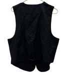 Vintage AJ Cotton Embellished Beaded Vest Black Boho Festival Western Womens XL Photo 7