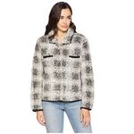 Dylan  Cozy Plaid Sherpa Button Up Jacket Black/White Sold on Evereve Size XS Photo 0