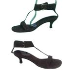 Donald Pliner Expresso Brown Cork Leather Shoe New Wide Ankle Strap $325 NIB Size 10 Photo 2