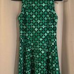 Michael Kors Green Patterned Dress Photo 0