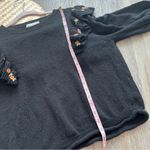 Something Navy  Louise embroidered ruffled textured sweater‎ Photo 3