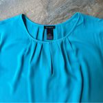 Ann Taylor Women's Turquoise Blouse Size Medium Short Sleeves Photo 1