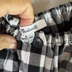 Madewell Linen Blend Puff Sleeve Crop Top June Gingham Lighthouse Size XXS Photo 2