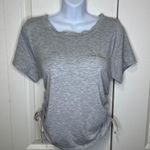 Victoria's Secret Victoria’s Secret Shirt Sleeve Ruched Tie Side Heathered Gray Pajama Top Small  Photo 1