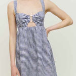Reformation  Noel Gingham Linen Mini Dress Photo 0