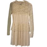 Free People New  Young Victorian Pleated Lace Dress Photo 3