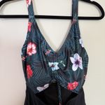 Floral One Piece Swimsuit Women 12W Tropical Resort Vacation Beach Summer Island Size 12 Photo 2