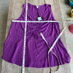 Ava & Viv  Womens Tank Top Size‎ X Sweet Plum Purple Sleeveless Ruched Drawstring Photo 3