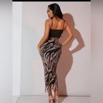 SheIn Black Brown Zebra Pencil Skirt Photo 1