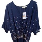 Michael Kors Belted Floral Bell Sleeve V Neck Wide Leg Evening Jumpsuit Size 3X Photo 1