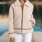 BEARPAW NWOT Cream and Brown Teddy Jacket Full Zip Photo 0