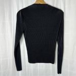 French Connection  Pleated high neck long sleeve blouse metallic black Photo 2