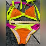 Neon Orange and Pink Bikini Set Size M Size M Photo 11
