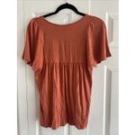 WYLDR WYL Women's Small Orange Rust Blouse‎ Boho Fall Round Neck Top Photo 4