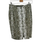 Diane Von Furstenberg  Kara Tailored Pencil Skirt Snake Print Green Size 6‎ Photo 5