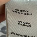 John Mark  Blouse Women's Size Large Floral Short‎ Sleeve Office Black White Photo 3