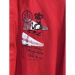 Lauren Jeans Co Polo Rugby Shirt Top 3/4 Sleeve Nautical‎ Themed Embroidered 3X Red Size undefined Photo 3