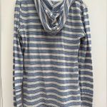 prAna  long sleeve blue striped hoodie shirt size XL Photo 4