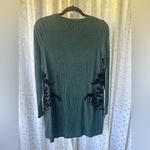 Soft Surroundings Scoop Neck Velvet Applique Detail Casual Tunic Dress Top M Photo 4