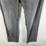 ZARA  Jeans Womens 6‎ Gray Denim Flat Front 5 Pockets Straight Fit Wide Leg Photo 3