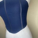 Kendall + Kylie  Navy Blue Bustier Corset Top Feminine Romantic Layers XS Photo 2