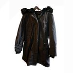 1 Madison Expedition Women's Parka Hooded Faux Fur Trim Winter Coat Purple Size M Photo 6