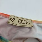 Elle Bikini Top Keyhole Tie Front Scoop Neck Removable Cups Tie Dye Colorful XL Photo 2