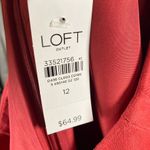 LOFT Outlet Coral Faux‎ Suede Mini Skirt Pockets Women's Size 12 New Fall Red Photo 8