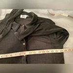 Princess Polly  Black Stretchy Snap Front Long Sleeve Collared Top Size 12 Photo 7