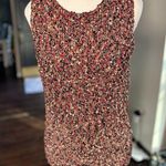 Austin Reed Sleeveless Sweater Rag Knit Top L Red Holiday's Silk Blend Size L Photo 0