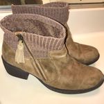 B.O.C. Women’s Bendell Taupe Brown Leather Suede Knit Sock Ankle Booties Size 8.5 Photo 0