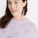 Madewell Women’s Floral Pointelle Pullover Pink Cotton Sweater Sold Out Online L Photo 0
